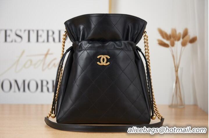 Good Taste Chanel SMALL Lambskin Shoulder Bag AS2986 black