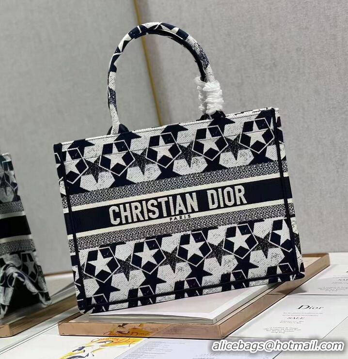 Famous Brand SMALL DIOR BOOK TOTE Embroidery C1212S-3