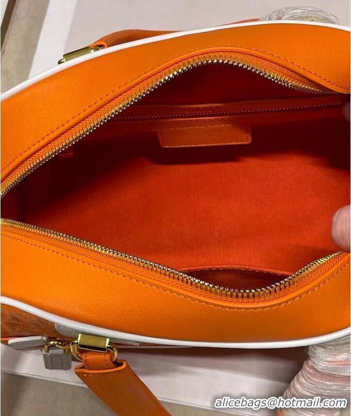 Super Quality DIOR medium Embossing leather tote Bag A9200 orange