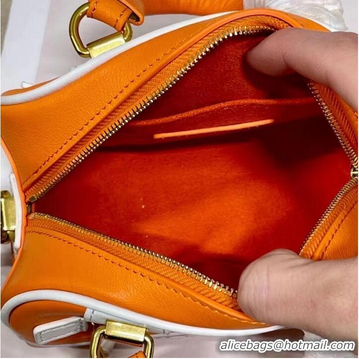 Buy Inexpensive DIOR small leather tote Bag C9201 orange