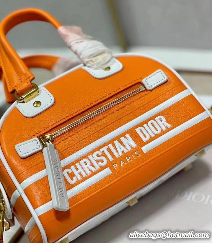 Buy Inexpensive DIOR small leather tote Bag C9201 orange