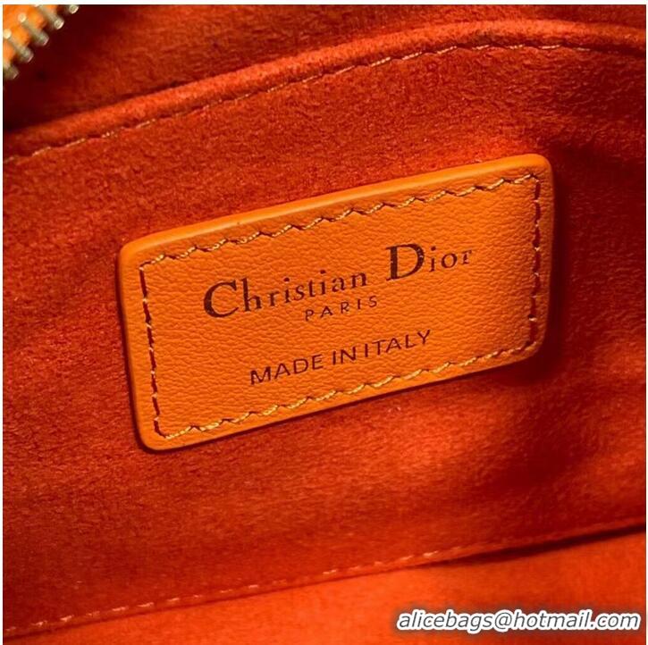 Buy Inexpensive DIOR small leather tote Bag C9201 orange