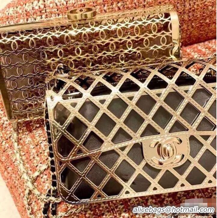 Good Taste Chanel Original Leather Hollow Bag 1112 Gold