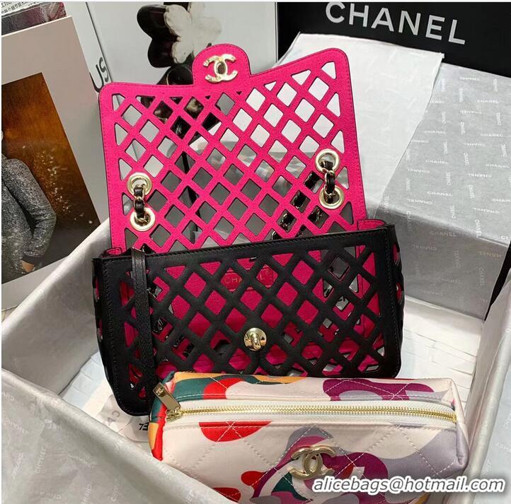 Super Quality Chanel Original Leather Hollow Bag 1112 Black