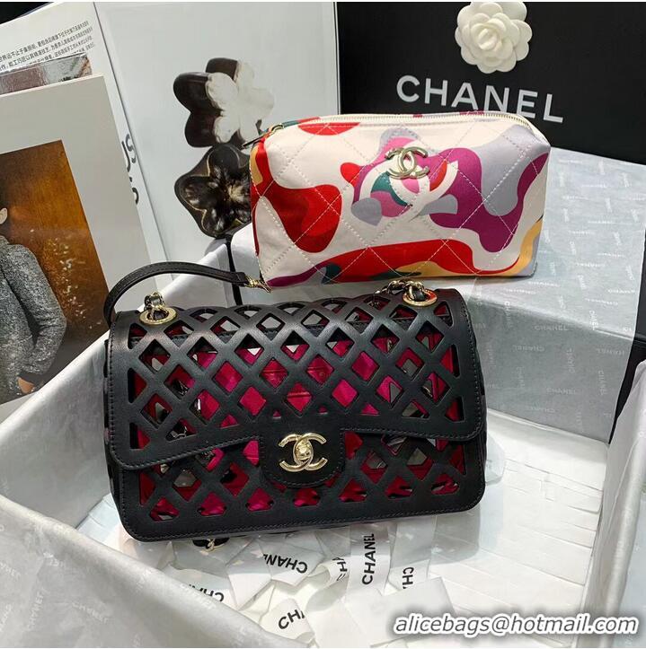 Super Quality Chanel Original Leather Hollow Bag 1112 Black