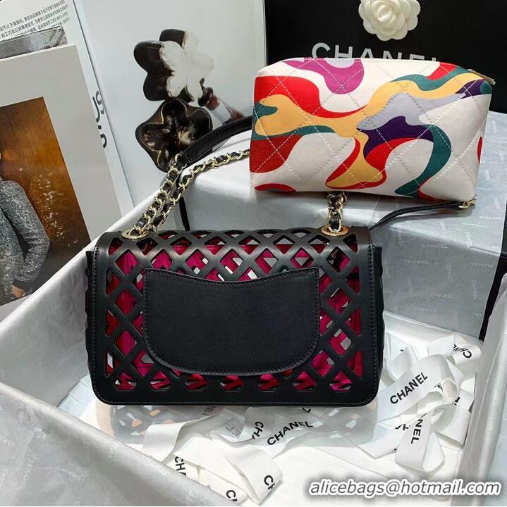 Super Quality Chanel Original Leather Hollow Bag 1112 Black