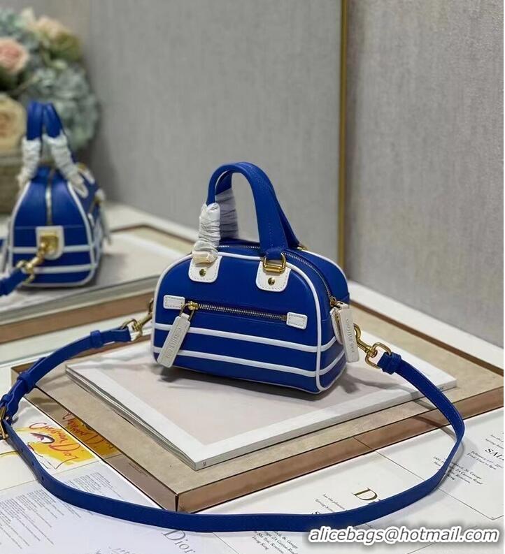 Market Sells DIOR small leather tote Bag C9201 blue