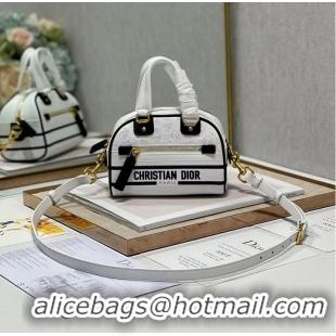 Most Popular DIOR small Embossing leather tote Bag C9201 white