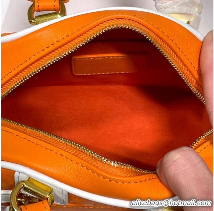 Promotional DIOR small Embossing leather tote Bag C9201 orange