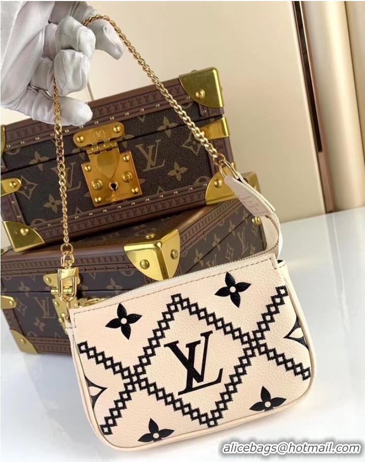 Louis Vuitton MINI POCHETTE ACCESSOIRES M81140 white