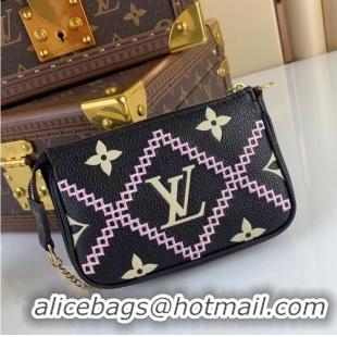 Hot Sell Cheap Louis Vuitton MINI POCHETTE ACCESSOIRES M81140 black