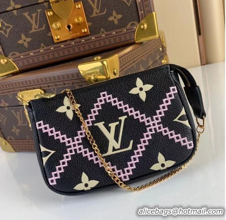 Hot Sell Cheap Louis Vuitton MINI POCHETTE ACCESSOIRES M81140 black