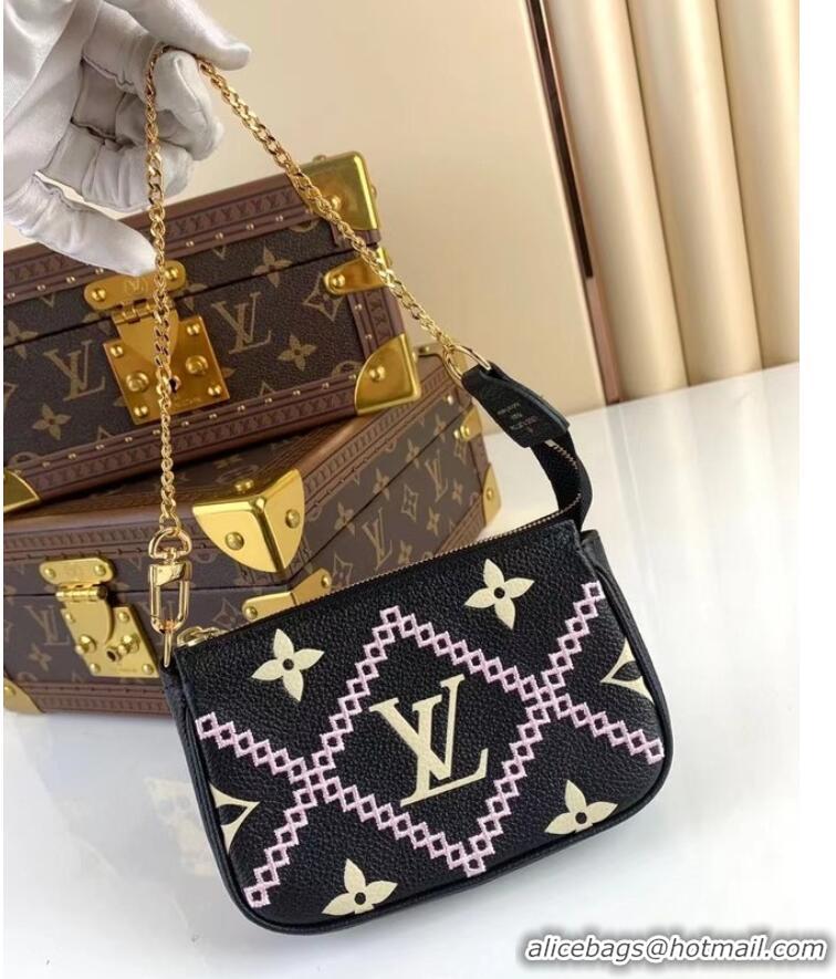 Hot Sell Cheap Louis Vuitton MINI POCHETTE ACCESSOIRES M81140 black