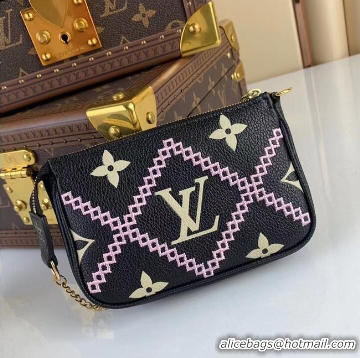 Hot Sell Cheap Louis Vuitton MINI POCHETTE ACCESSOIRES M81140 black