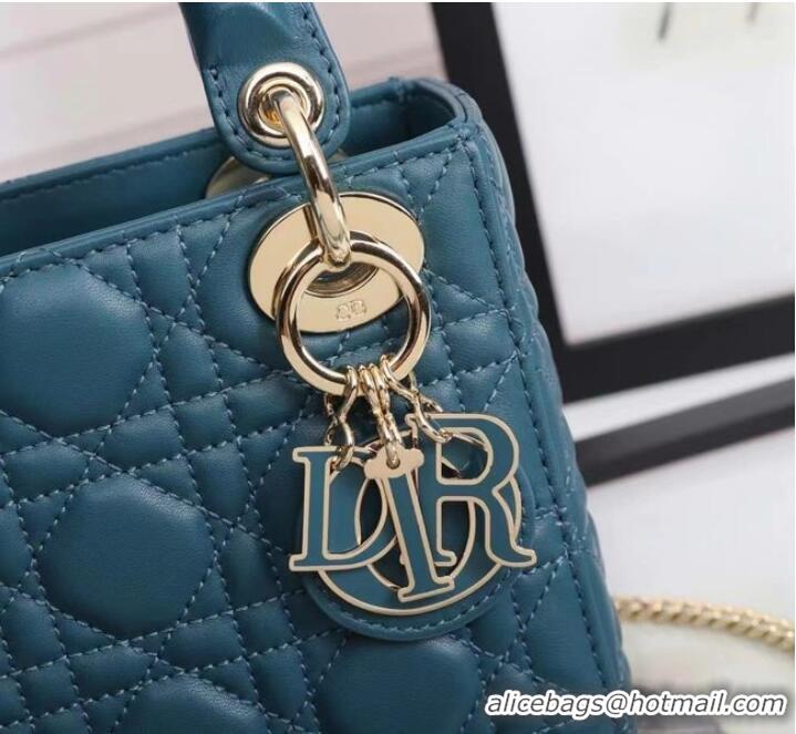 Shop Top Quality MINI LADY DIOR BAG Lambskin M0566OE blue