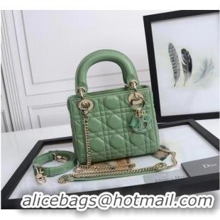 Super Quality MINI LADY DIOR BAG Lambskin M0566OE green