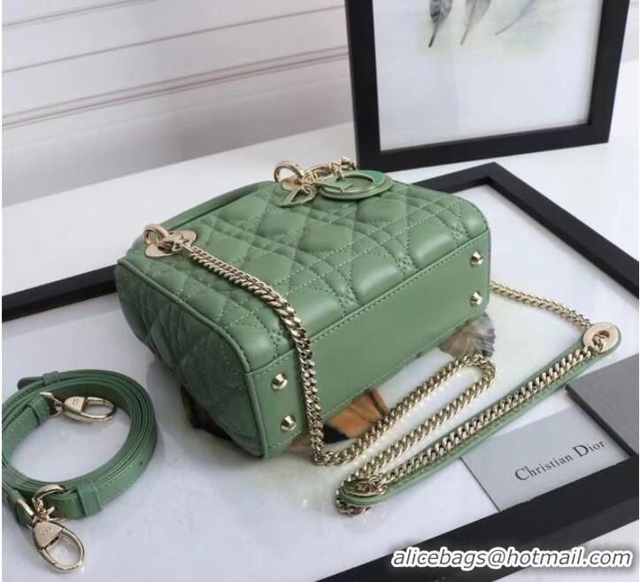 Super Quality MINI LADY DIOR BAG Lambskin M0566OE green