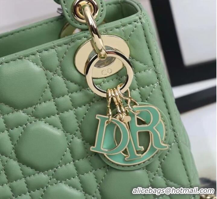 Super Quality MINI LADY DIOR BAG Lambskin M0566OE green