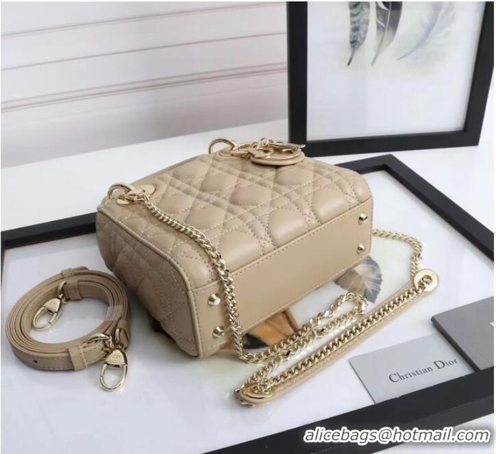 Good Product MINI LADY DIOR BAG Lambskin M0566OE Beige