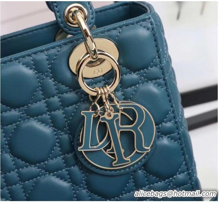 Discount LADY DIOR MY ABCDIOR BAG Cannage Lambskin M0538O blue