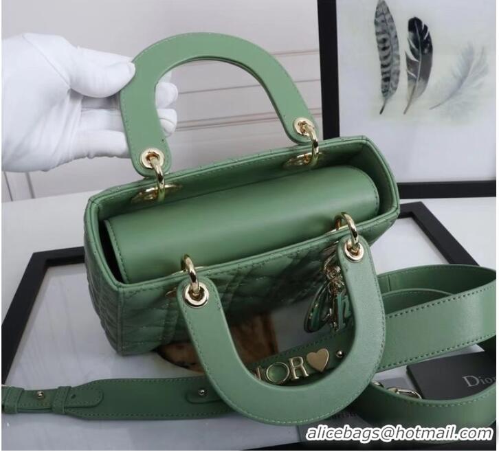 Good Quality LADY DIOR MY ABCDIOR BAG Cannage Lambskin M0538O green