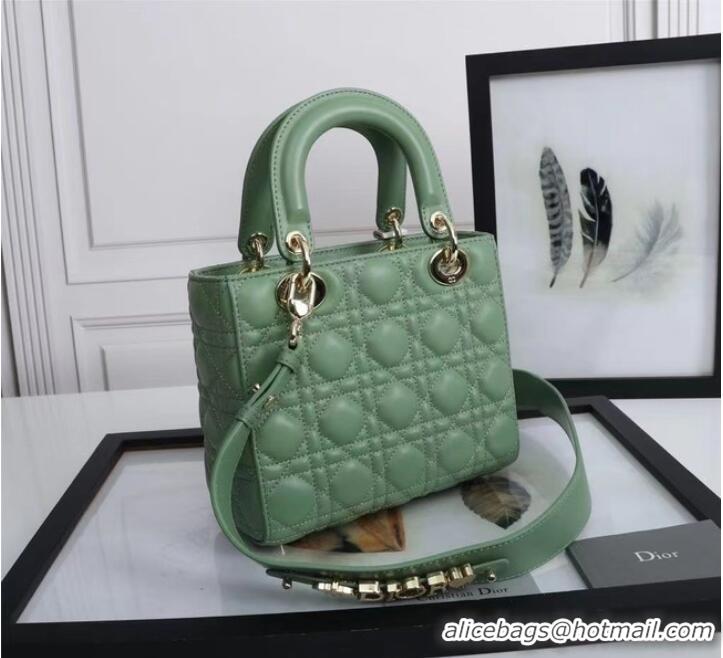 Good Quality LADY DIOR MY ABCDIOR BAG Cannage Lambskin M0538O green