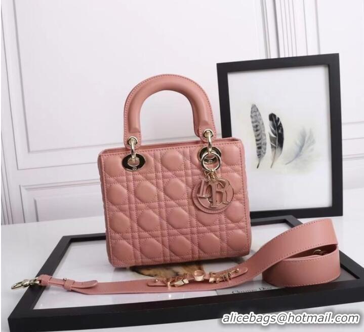 New Style LADY DIOR MY ABCDIOR BAG Cannage Lambskin M0538O Cherry Blossom powder