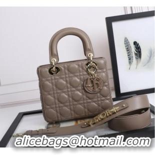 Famous Brand LADY DIOR MY ABCDIOR BAG Cannage Lambskin M0538O dark gray