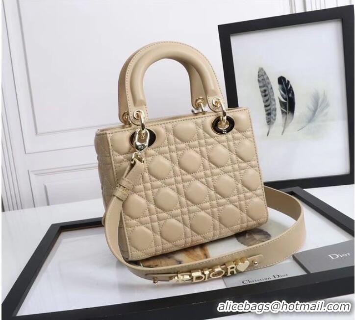 LADY DIOR MY ABCDIOR BAG Cannage Lambskin M0538O apricot