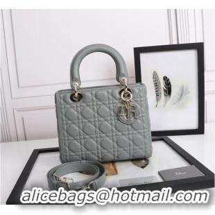 Discount MEDIUM LADY DIOR BAG Cannage Lambskin M0565E gray