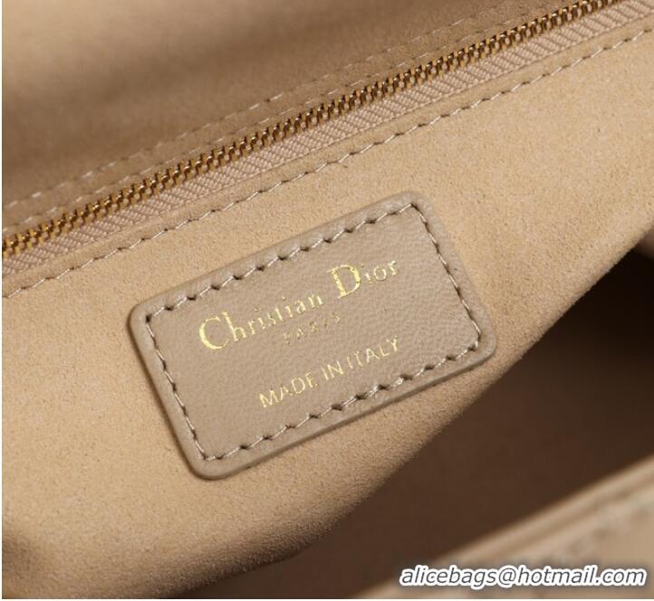 Market Sells MEDIUM LADY DIOR BAG Cannage Lambskin M0565E apricot