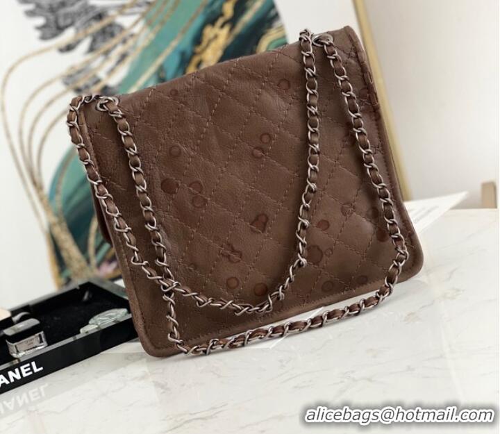 Top Quality Chanel flap bag Calfskin A0922 brown