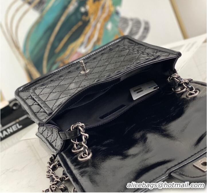 Top Quality Chanel flap bag Calfskin A0922 black