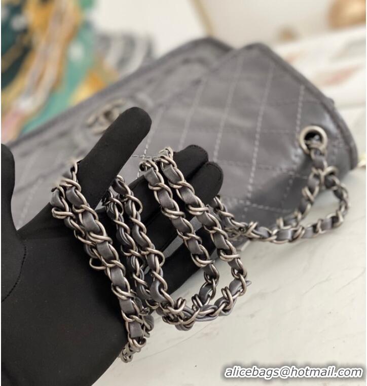 Promotional Chanel flap bag Calfskin A0922 gray