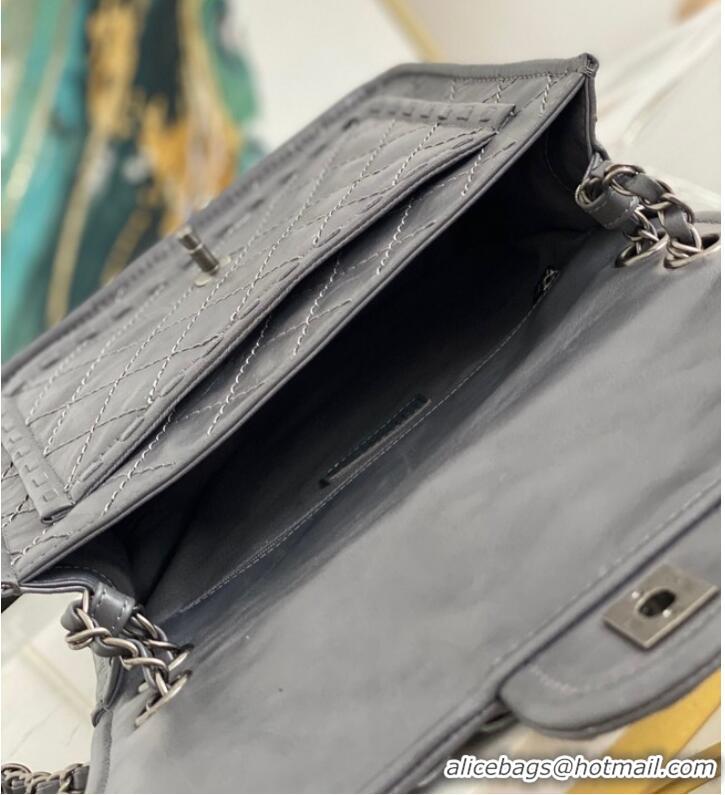 Promotional Chanel flap bag Calfskin A0922 gray