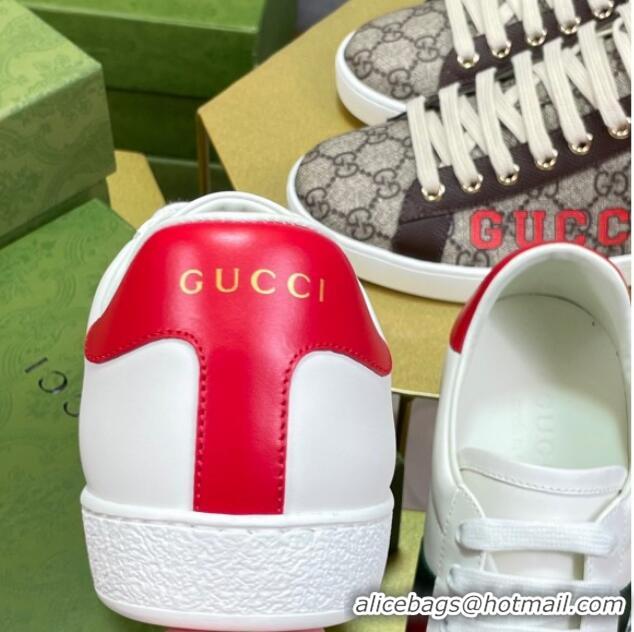 Low Cost Gucci Tiger Ace Sneakers 687620 White Leather