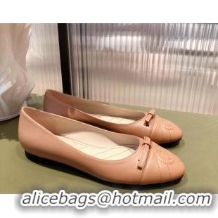 Best Quality Gucci Leather Bow Ballet Flat 021920 Brown