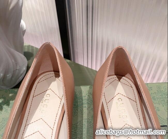 Best Quality Gucci Leather Bow Ballet Flat 021920 Brown