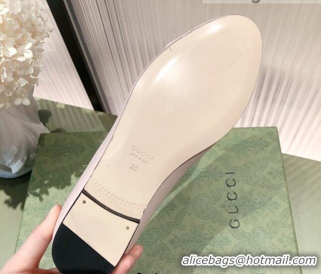 Affordable Price Gucci Leather Bow Ballet Flat 021920 Light Pink