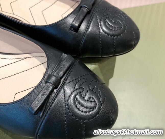 Grade Design Gucci Leather Bow Ballet Flat 021920 Black