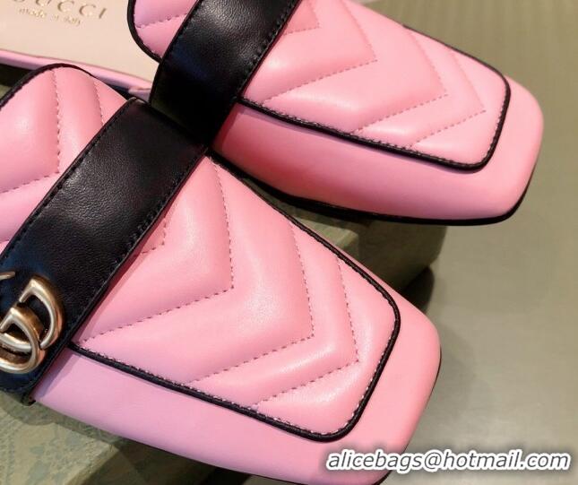 Luxury Gucci Leather Slippers/Mules Pink 021930