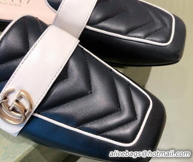 Top Quality Gucci Leather Slippers/Mules 021930 Black