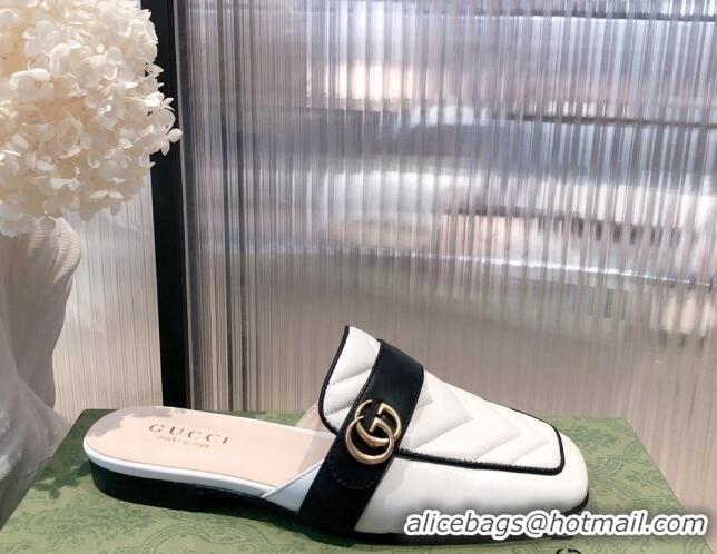 Best Price Gucci Leather Slippers/Mules 021930 White