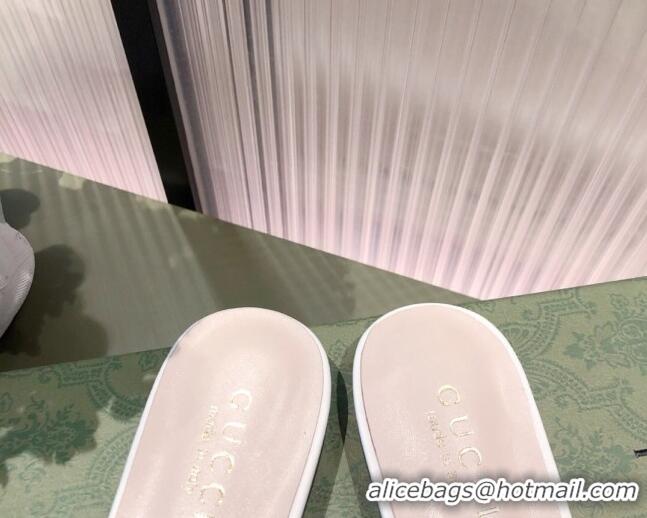 Best Price Gucci Leather Slippers/Mules 021930 White