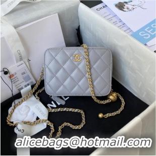 Top Grade Chanel Lambskin camera bag AS2463 light gray