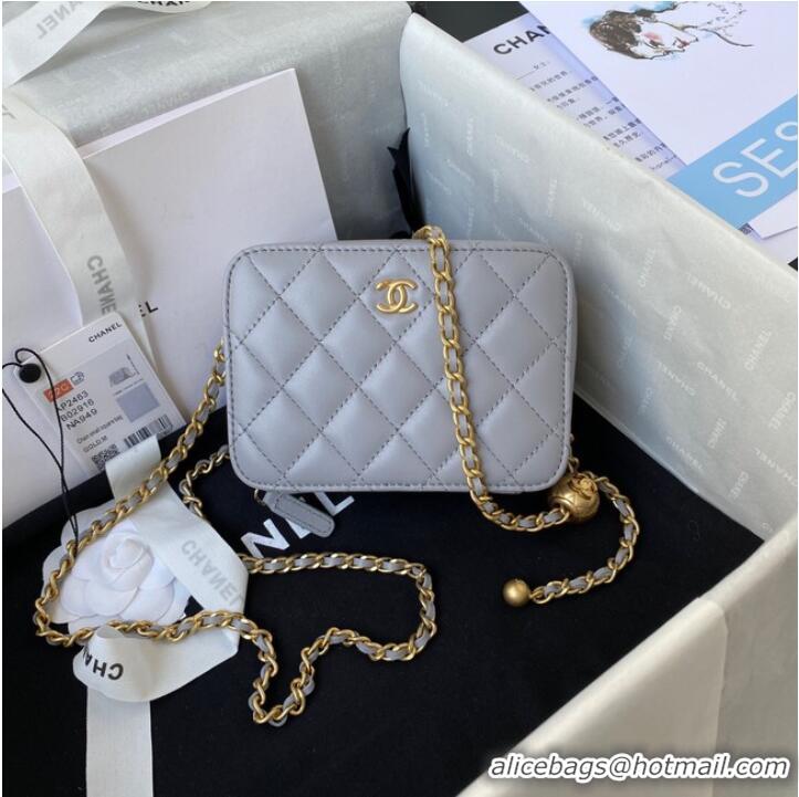 Top Grade Chanel Lambskin camera bag AS2463 light gray