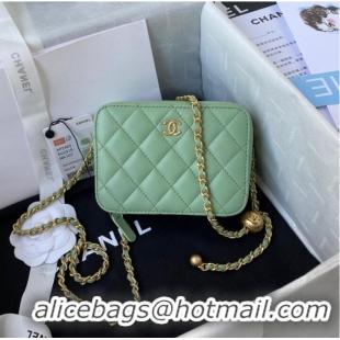 Low Cost Chanel Lambskin camera bag AS2463 green