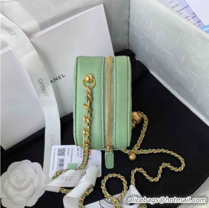 Low Cost Chanel Lambskin camera bag AS2463 green