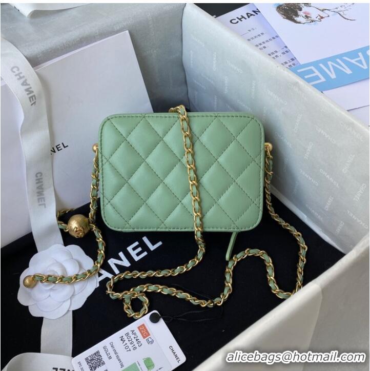 Low Cost Chanel Lambskin camera bag AS2463 green