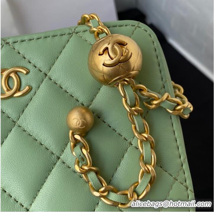 Low Cost Chanel Lambskin camera bag AS2463 green